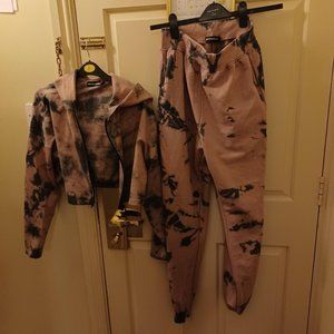 PrettyLittleThing Womens Pink and Black Suit